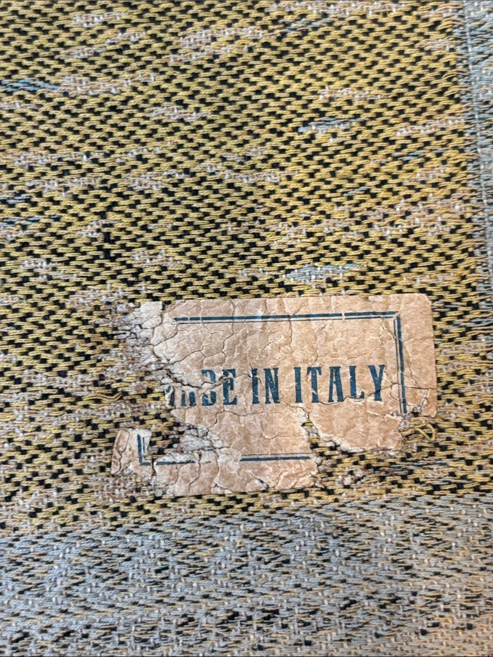 Vintage Venezia Beige and Black Venetian Gondola Wall Tapestry